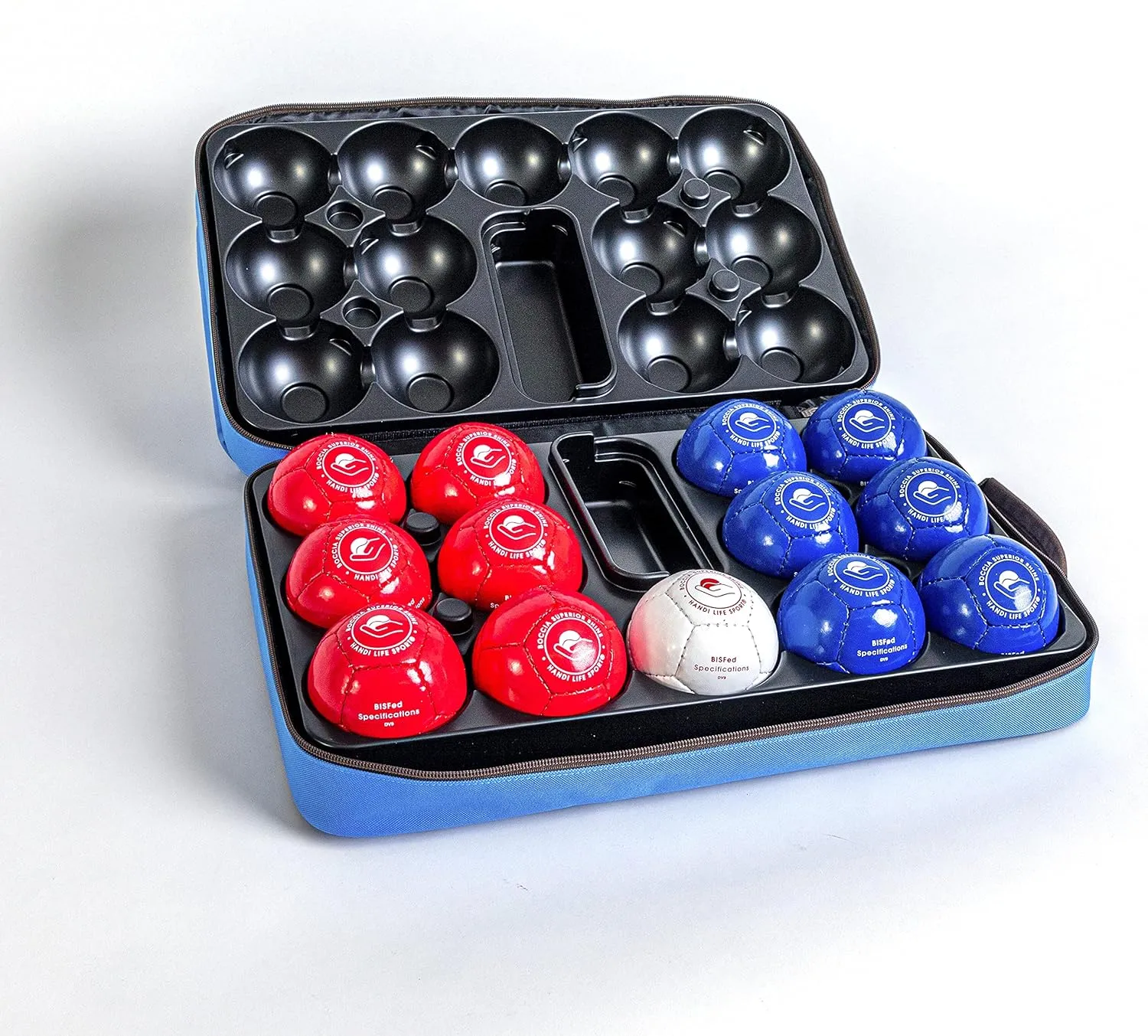 | Superior Shine Boccia Set | 13 Handsewn Boccia Balls | Medium-Hard Balls | Adaptive Sports
