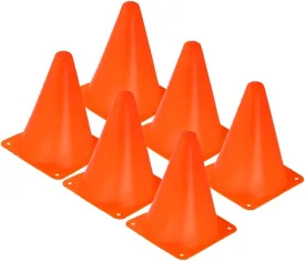 12 Pcs Small Orange Cones Football Training Cones Soccer Poles Cones Sports for Obstacle Courses Boys and Girls Play Outdoor Games
