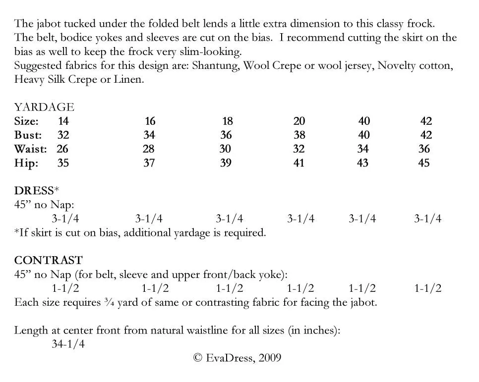 1935 Frock with Jabot D30-5281