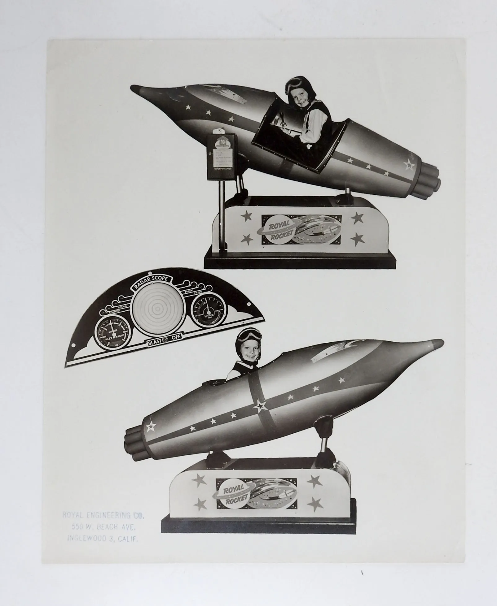 1950's Royal Rocket Kiddie Ride Photograph