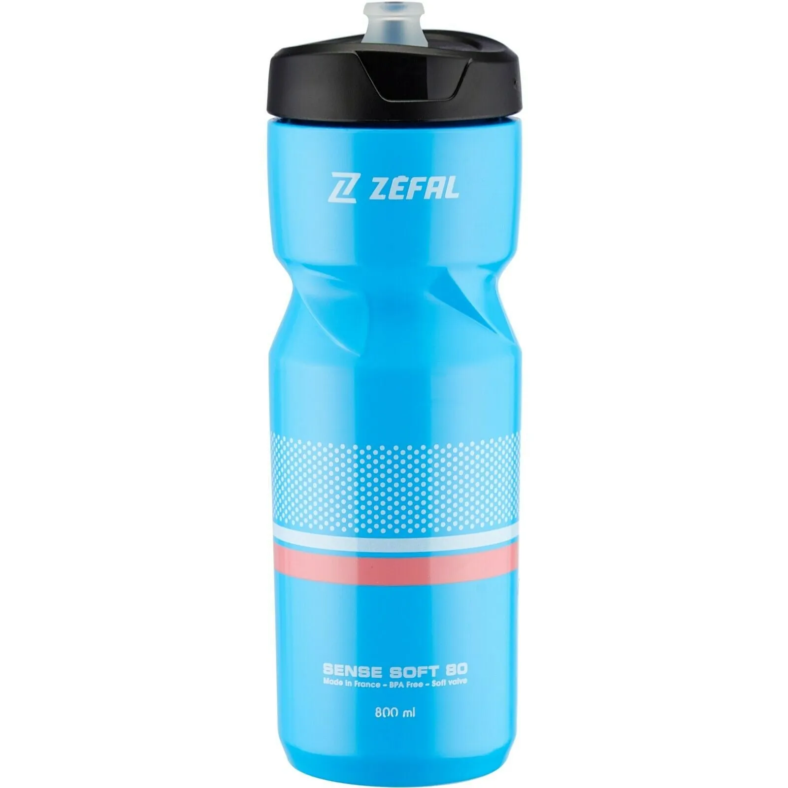 2 x Zefal Sense Soft 80 Water Bottle - 800ml - Cyan