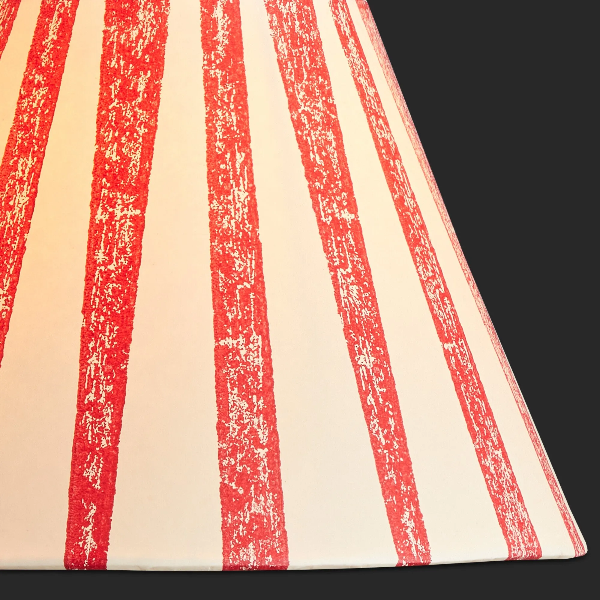 20cm empire shade in scarlet tapers hand painted card