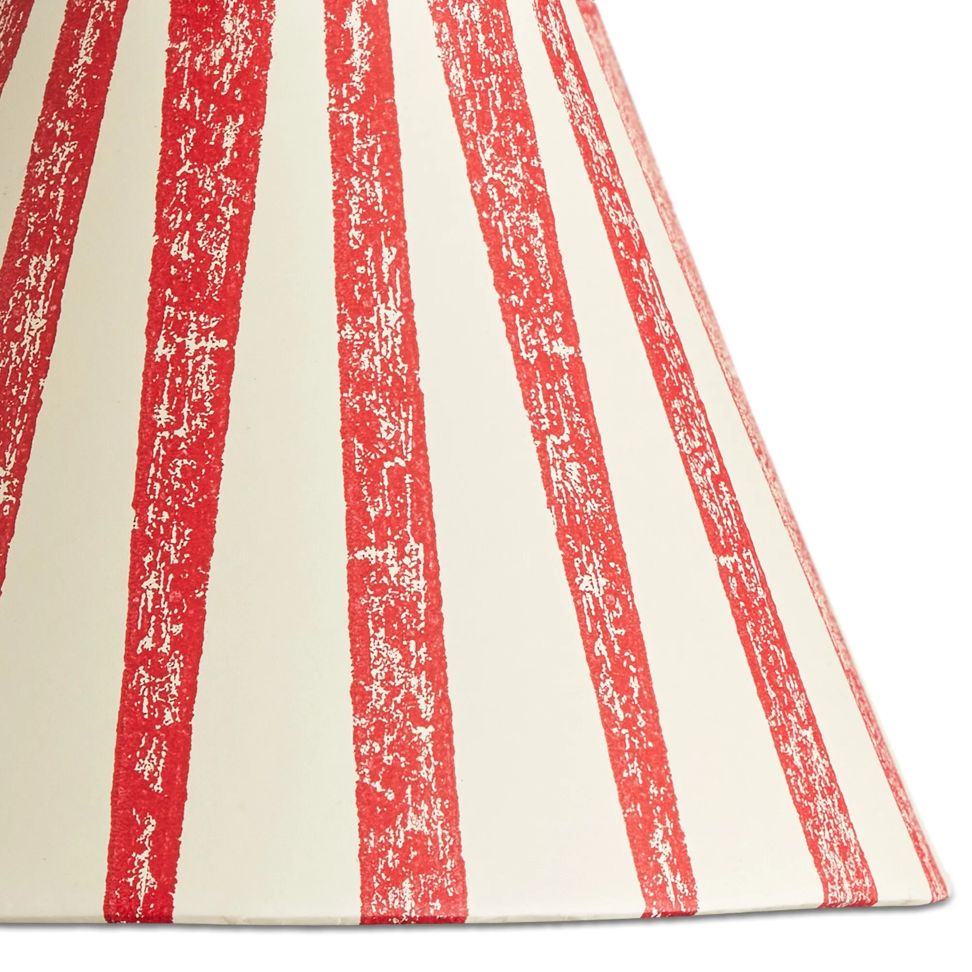 20cm empire shade in scarlet tapers hand painted card