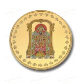 24K Gold Foil Laxmi with Balaji  Coin