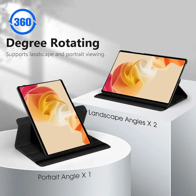 360 Degree Rotating PU Leather Tablet Flip Cover For Realme pad 2