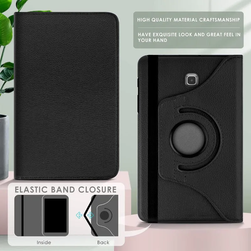 360 Degree Rotating PU Leather Tablet Flip Cover For Samsung Galaxy Tab A SM-T350 8-Inch