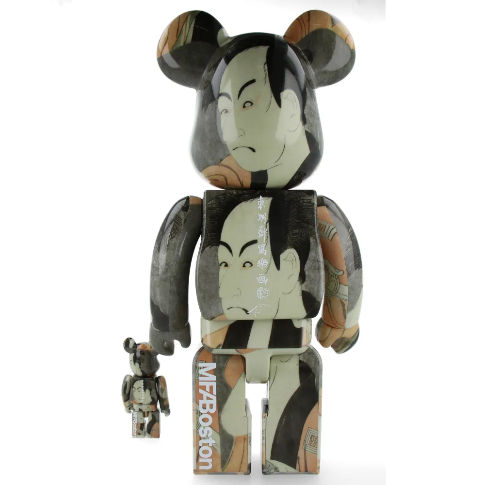 400%   100% Bearbrick Boston Museum Toshusai Sharaku - Ichikawa Omezo Yakkoippei