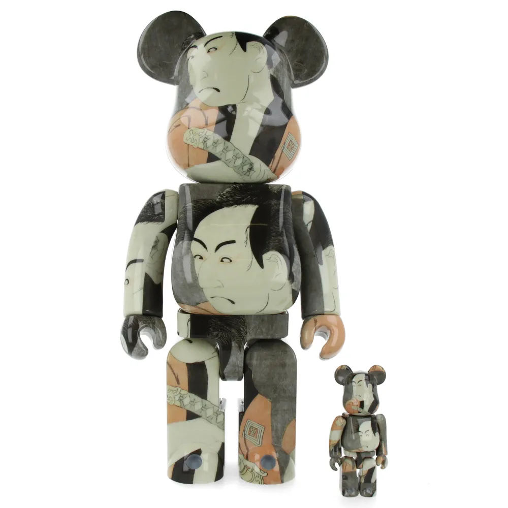 400%   100% Bearbrick Boston Museum Toshusai Sharaku - Ichikawa Omezo Yakkoippei