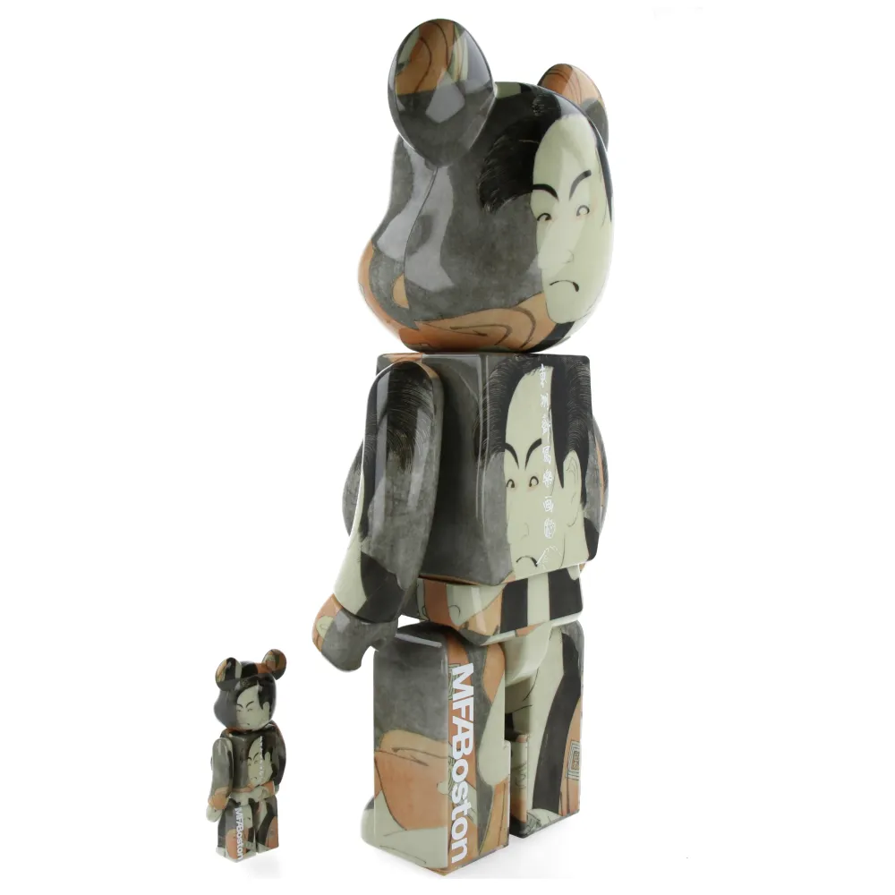 400%   100% Bearbrick Boston Museum Toshusai Sharaku - Ichikawa Omezo Yakkoippei
