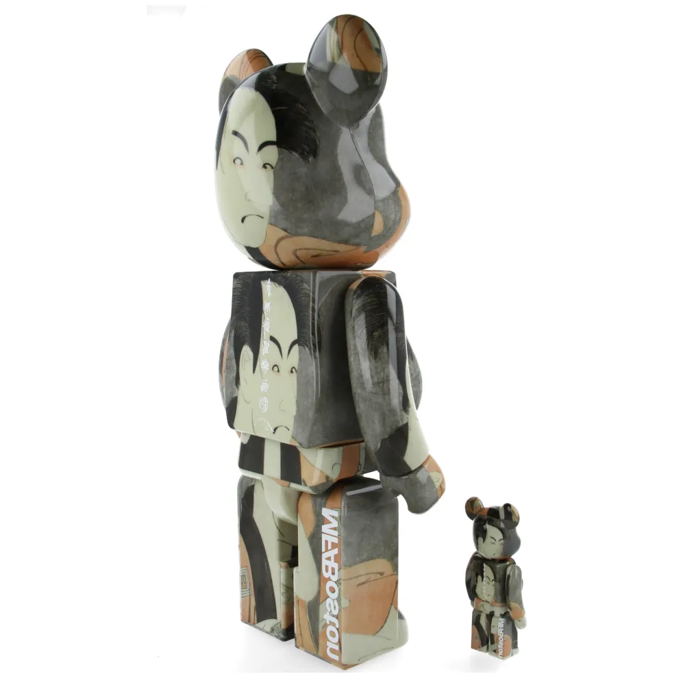 400%   100% Bearbrick Boston Museum Toshusai Sharaku - Ichikawa Omezo Yakkoippei