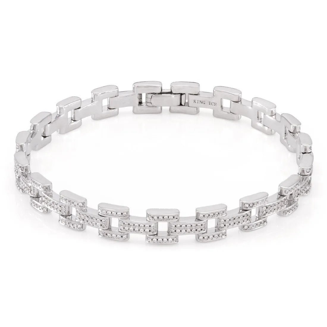 8mm Iced Rolo Link Bracelet