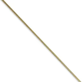 .90mm, 10 Karat Yellow Gold, Round Snake Chain - 20 inch