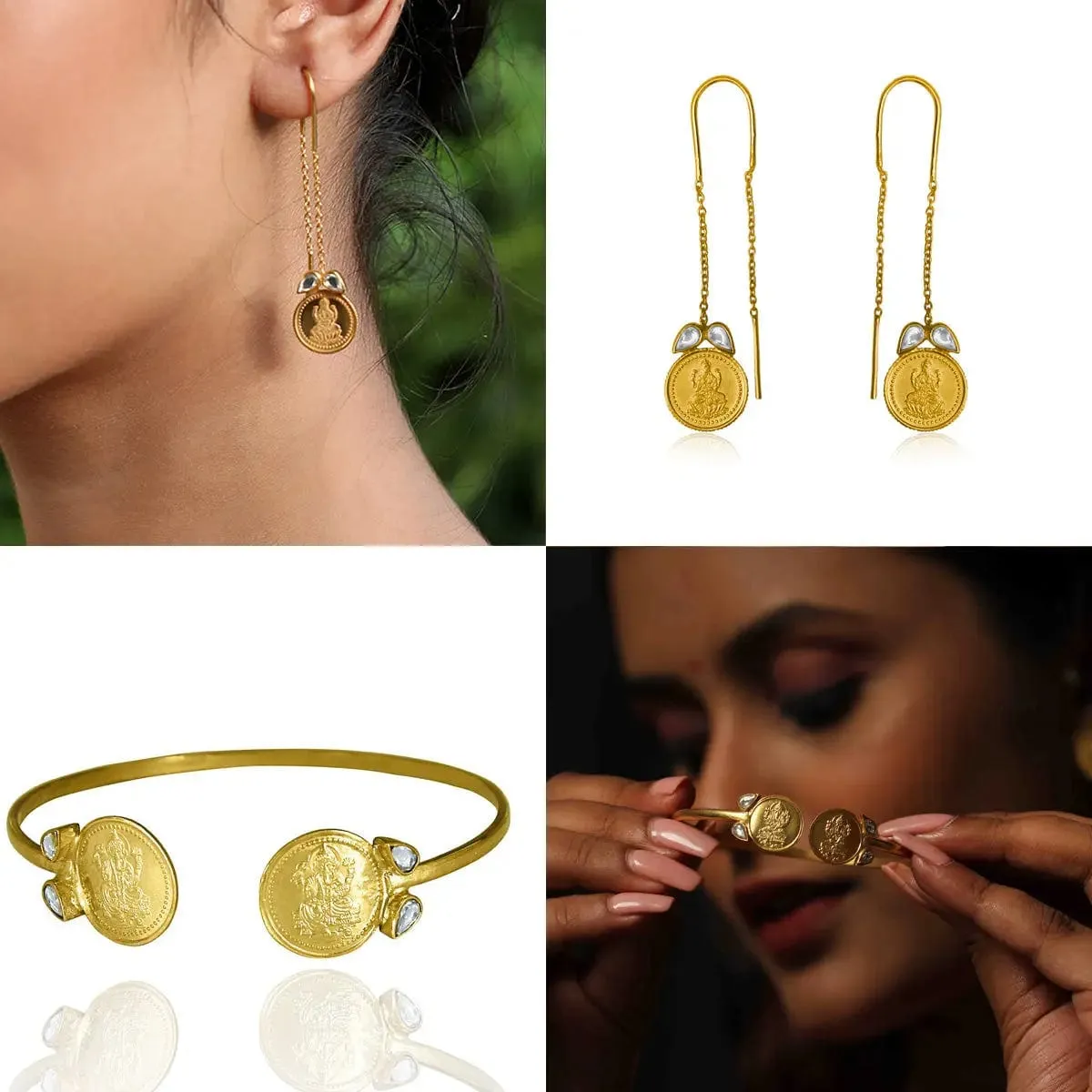 92.5 Silver Kuber Sui Dhaga Earring