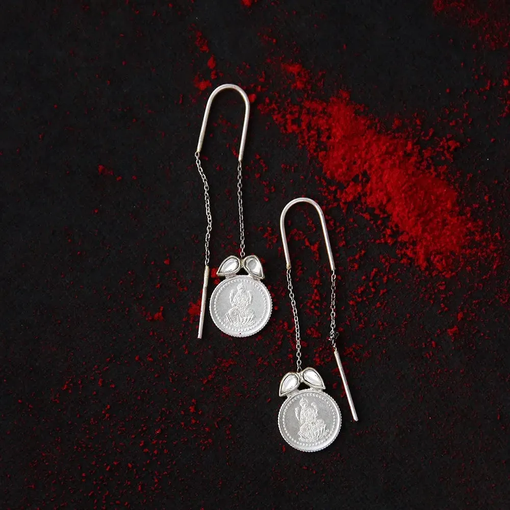 92.5 Silver Kuber Sui Dhaga Earring