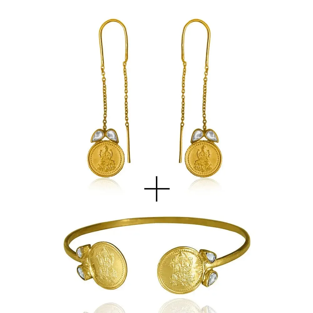92.5 Silver Kuber Sui Dhaga Earring