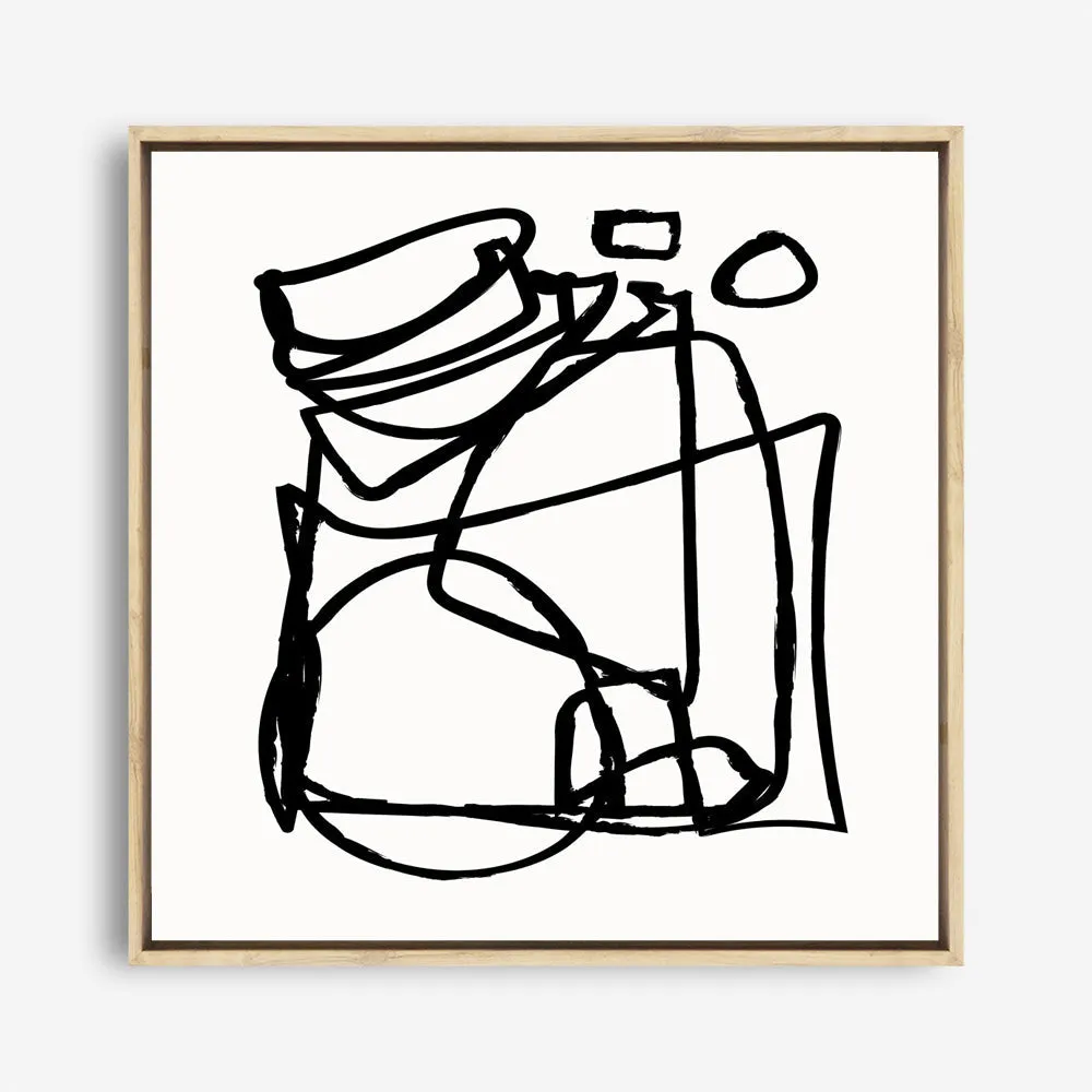 Abstract Line (Square) Canvas Print