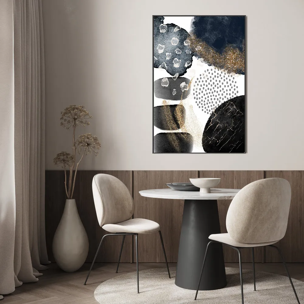 Abstract Navy And Gold, Style B , By Sally Ann Moss