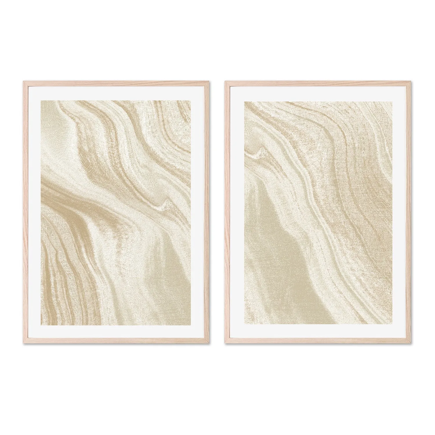 Abstract Sands, Style A & B, Set Of 2 , By Caroline Cerrato
