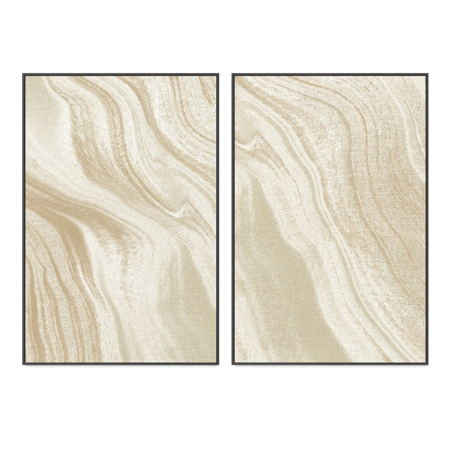 Abstract Sands, Style A & B, Set Of 2 , By Caroline Cerrato