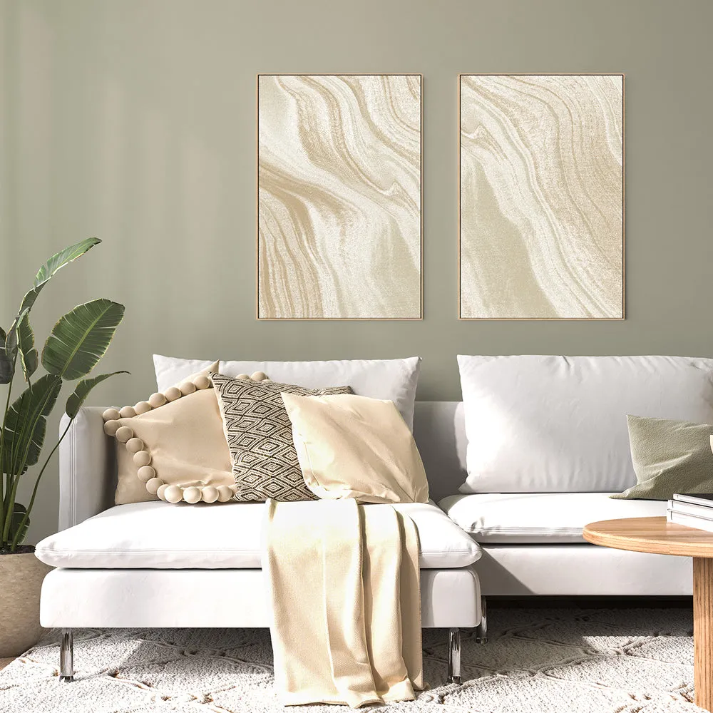 Abstract Sands, Style A & B, Set Of 2 , By Caroline Cerrato