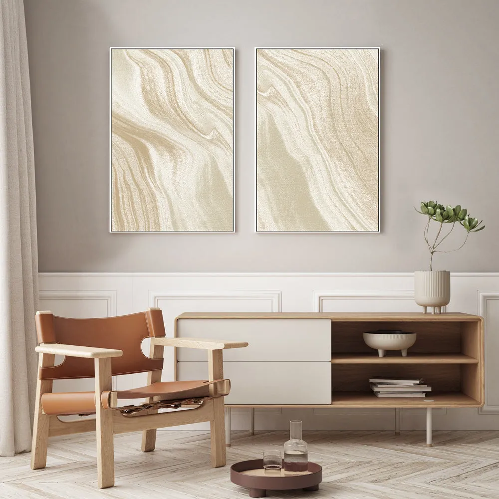 Abstract Sands, Style A & B, Set Of 2 , By Caroline Cerrato