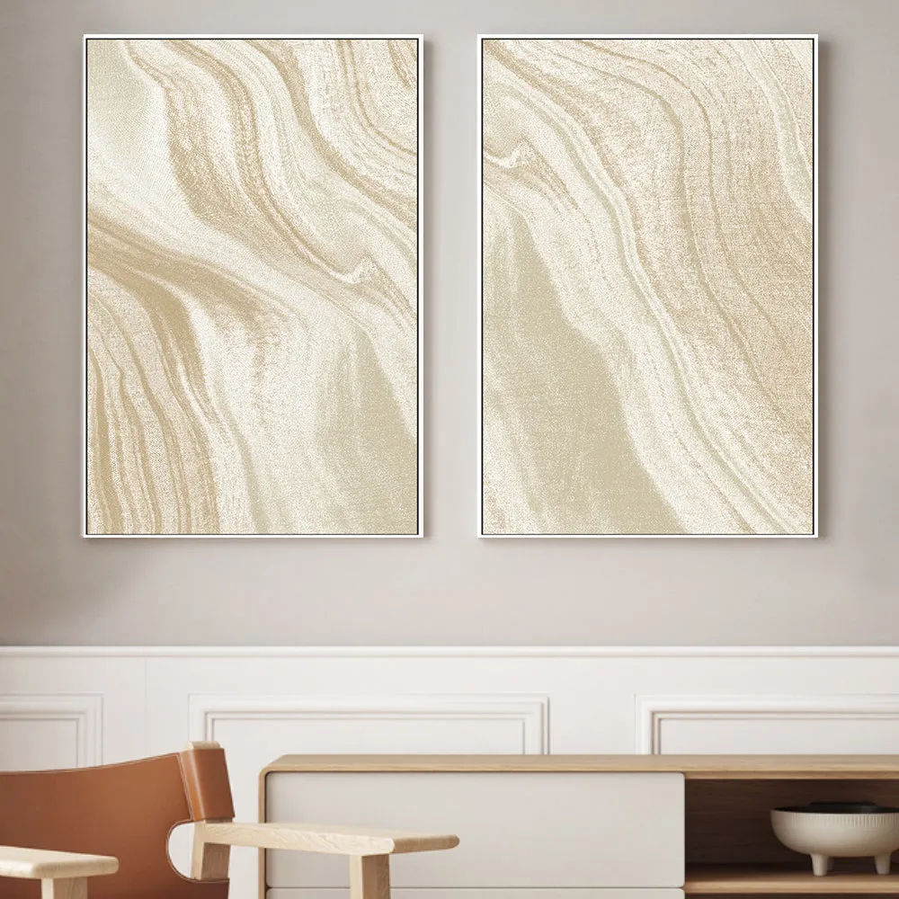 Abstract Sands, Style A & B, Set Of 2 , By Caroline Cerrato