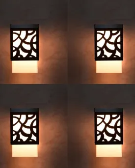 Accent Wooden Pendant Hanging Ceiling Lamp | Set of 4 | 4 x 4 x 7 inches