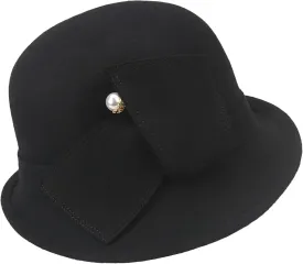 Adult Fedoras Wool Hat Girls Female Winter Warm Woolen Cap England Retro Wool Dome Cap Hat