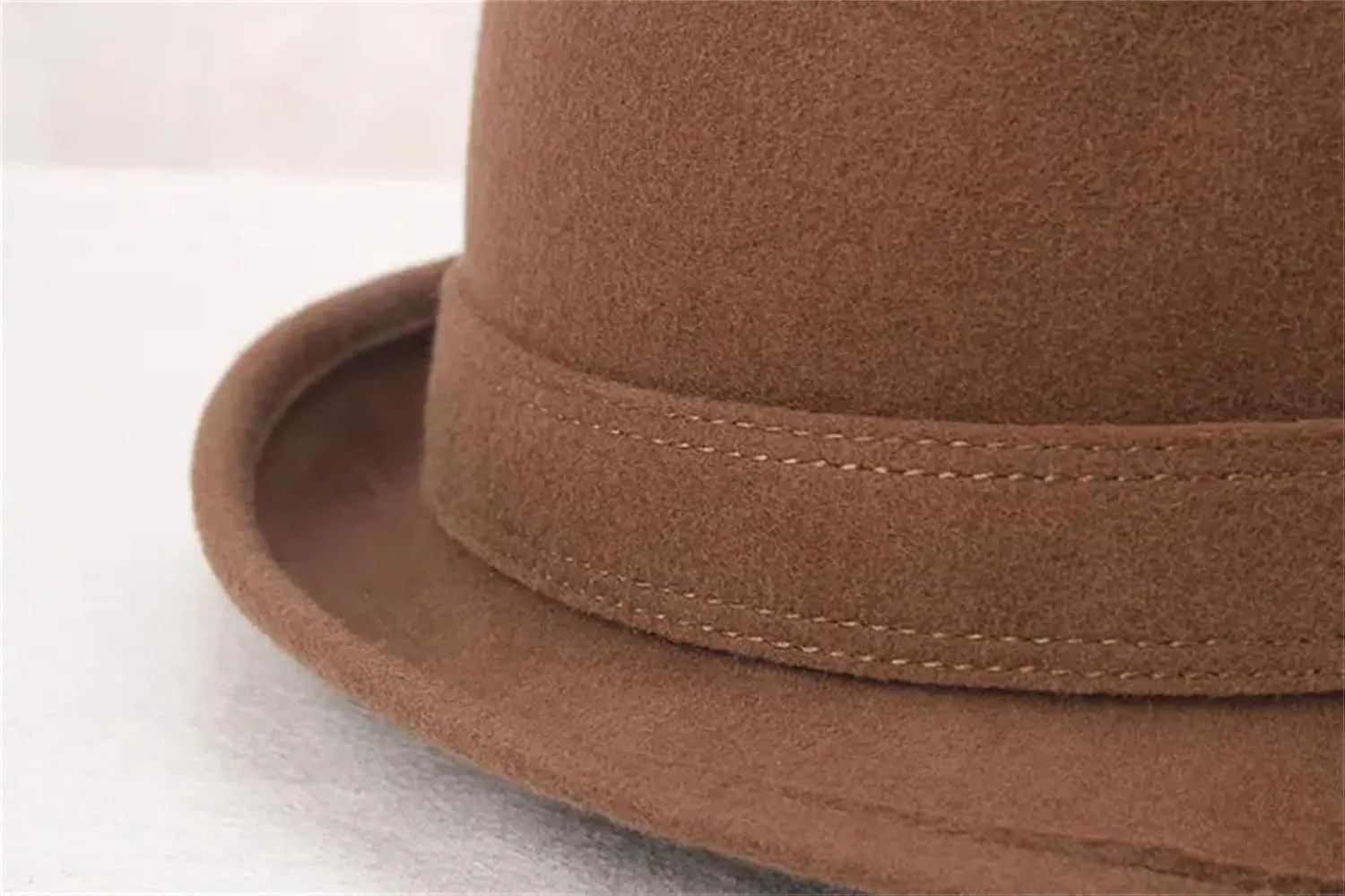 Adult Fedoras Wool Hat Girls Female Winter Warm Woolen Cap England Retro Wool Dome Cap Hat