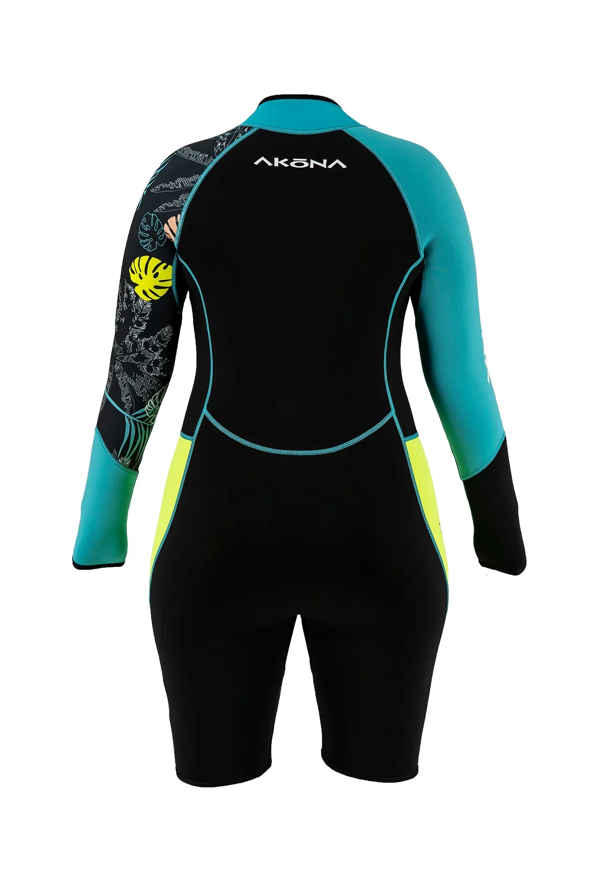 Akona 3/2mm Womens Front Zip Tropic Shorty for Scuba Diving