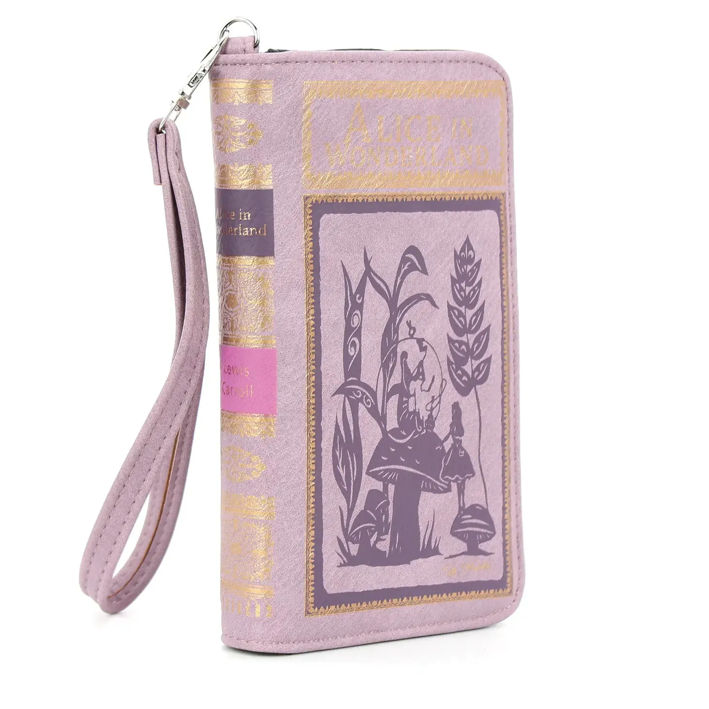 Alice in Wonderland Wristlet Wallet in Lavender