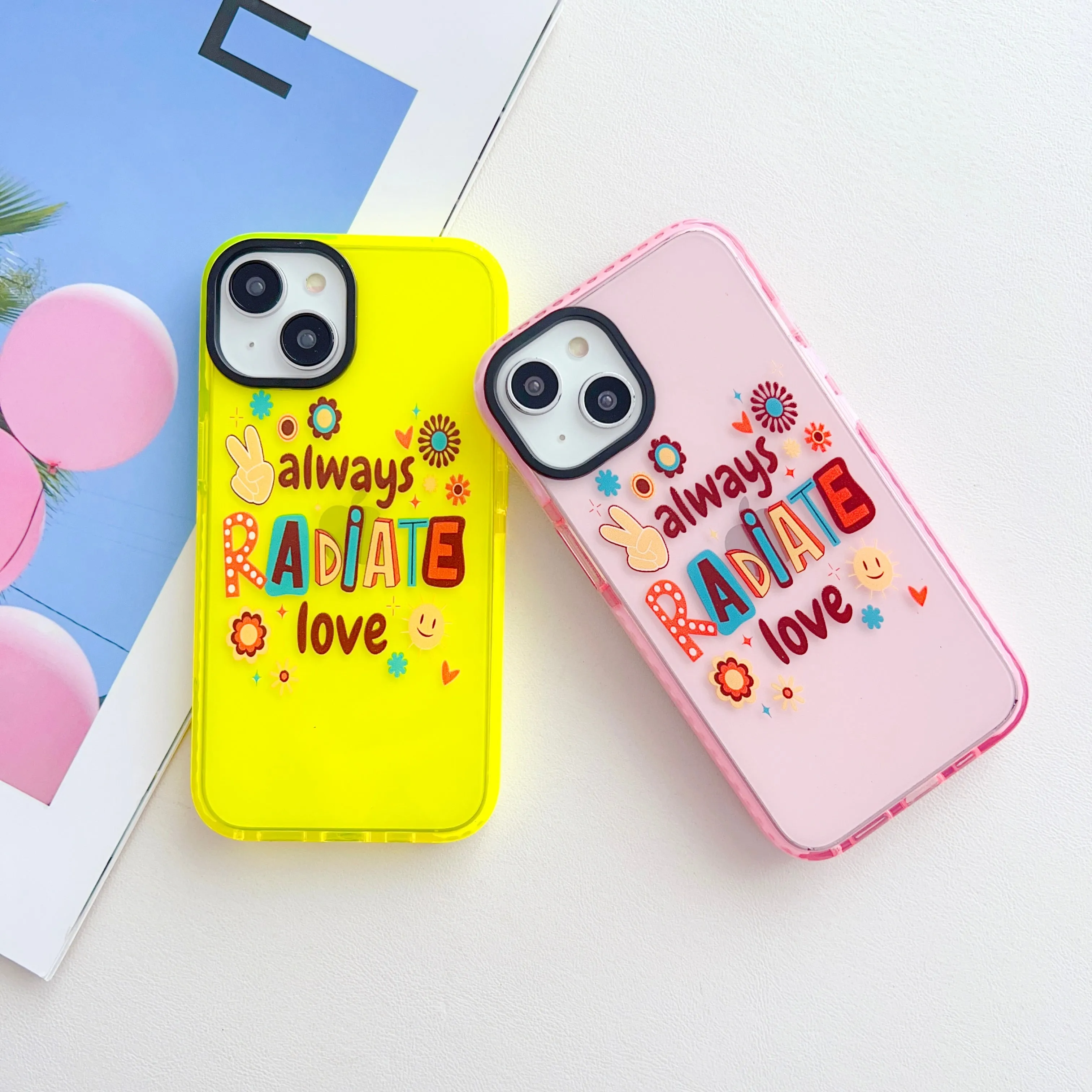 Always Radiate Love Designer Impact Proof Silicon Phone Case for iPhone