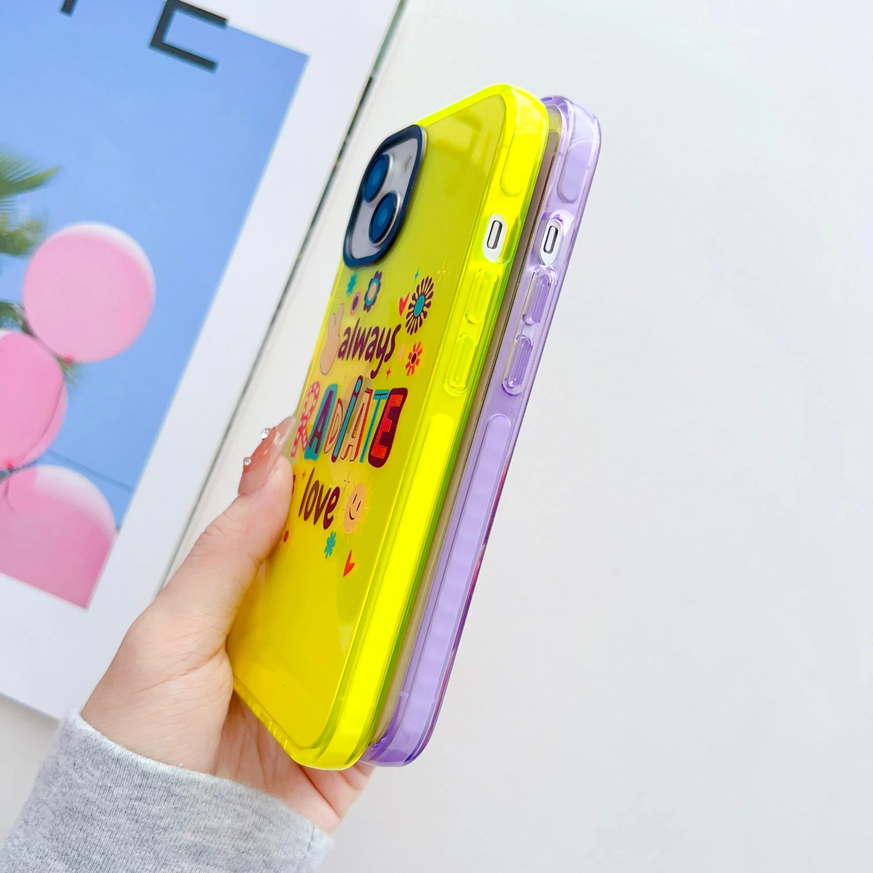 Always Radiate Love Designer Impact Proof Silicon Phone Case for iPhone