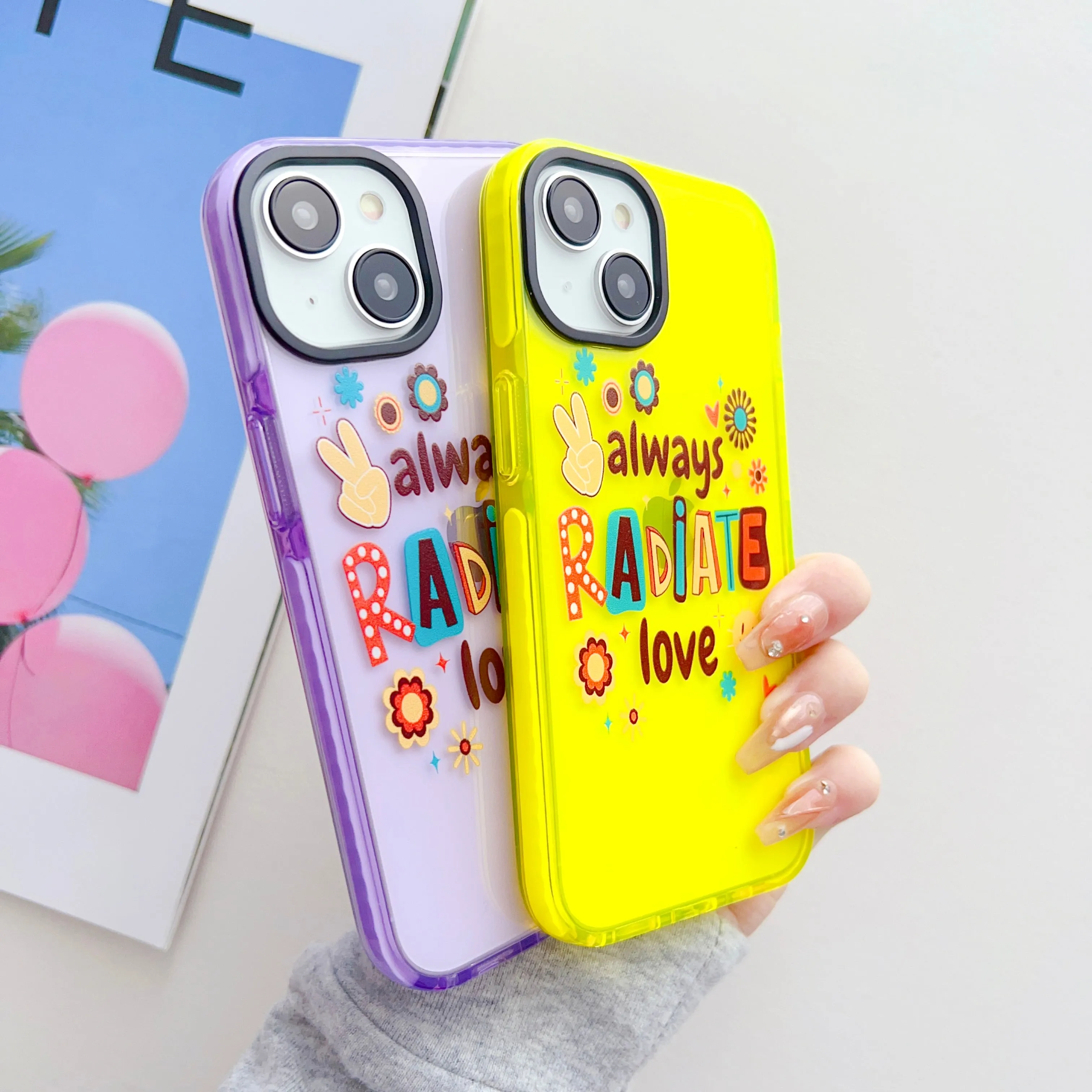 Always Radiate Love Designer Impact Proof Silicon Phone Case for iPhone