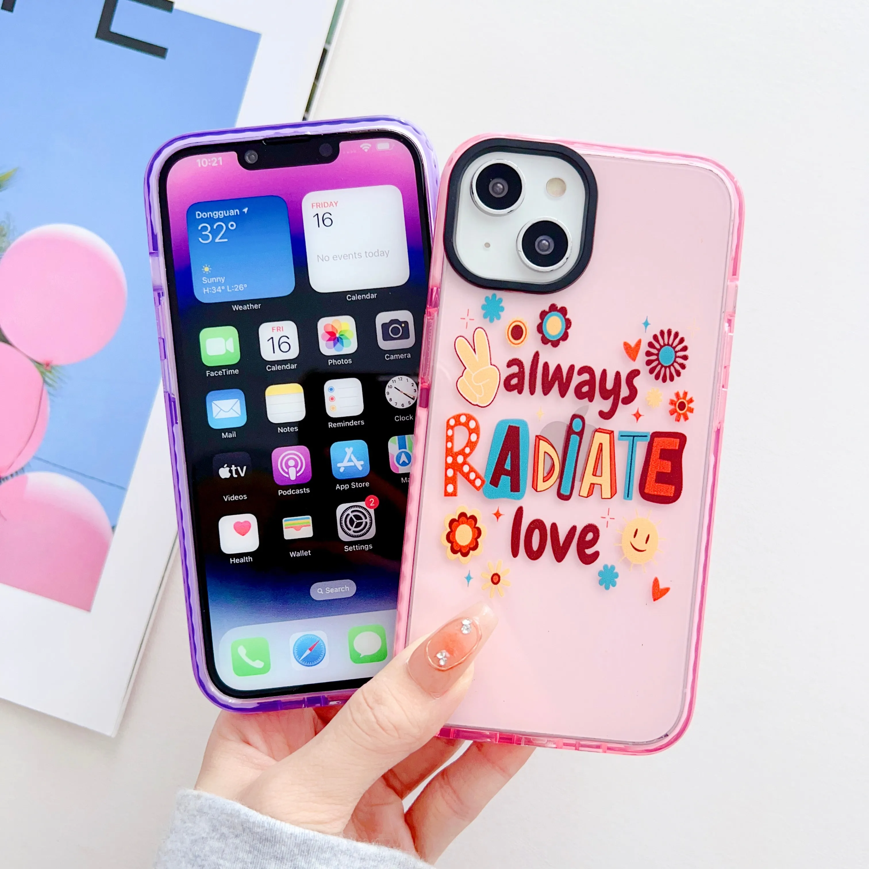 Always Radiate Love Designer Impact Proof Silicon Phone Case for iPhone