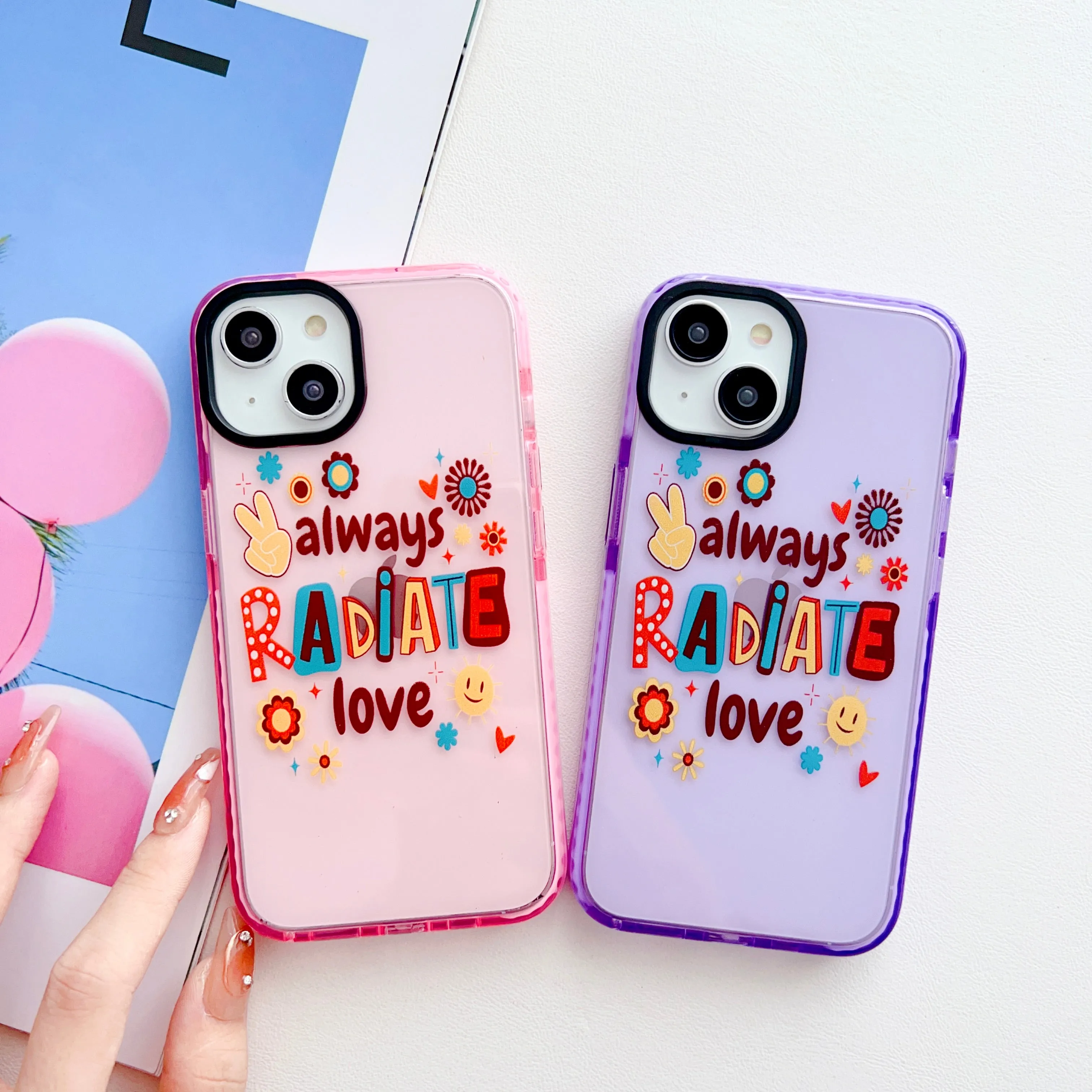Always Radiate Love Designer Impact Proof Silicon Phone Case for iPhone