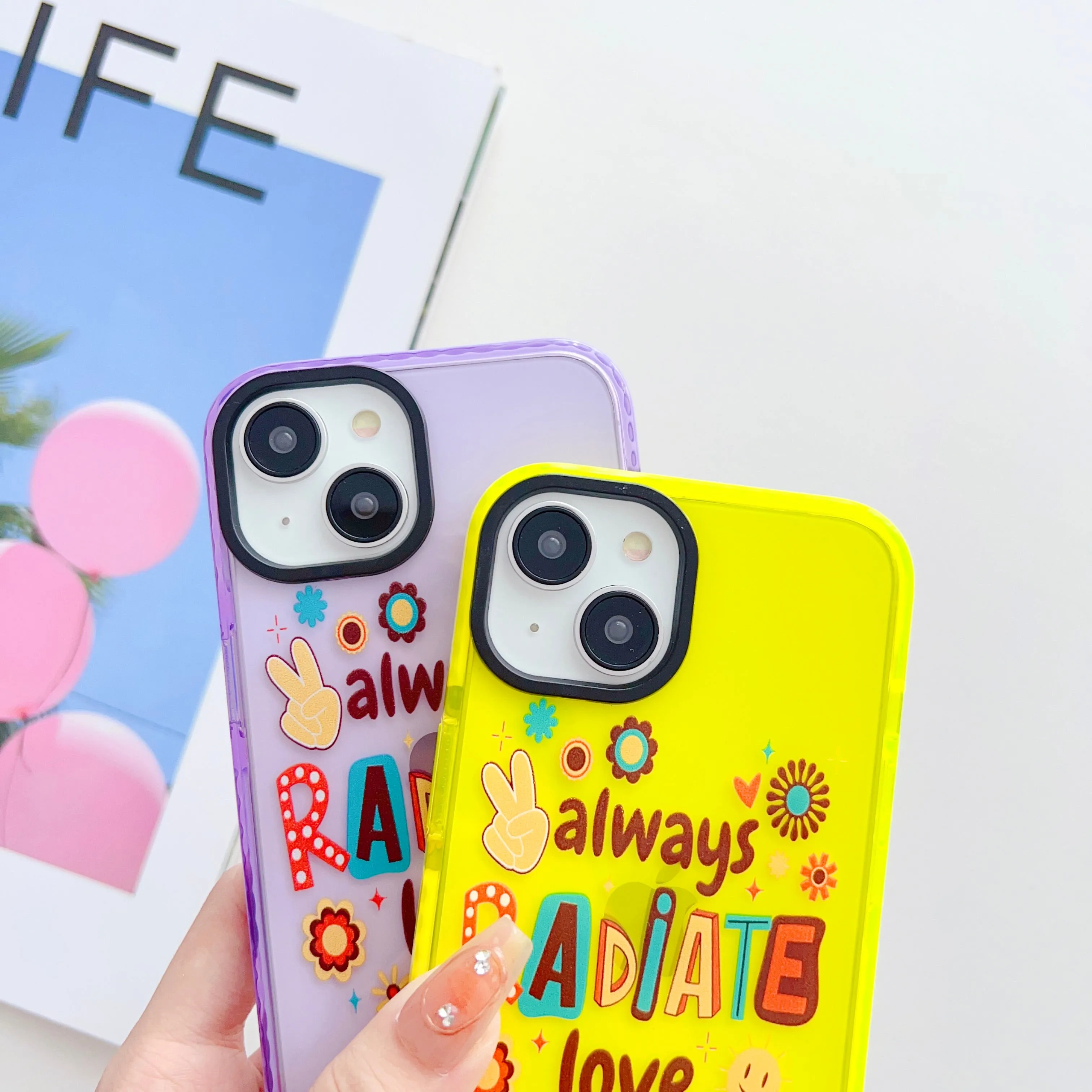 Always Radiate Love Designer Impact Proof Silicon Phone Case for iPhone