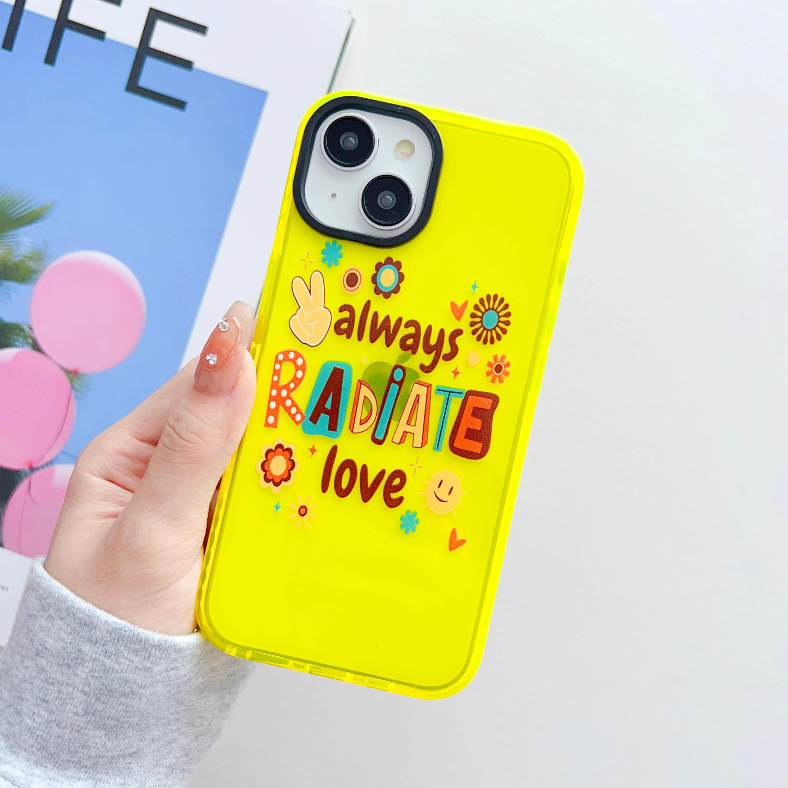 Always Radiate Love Designer Impact Proof Silicon Phone Case for iPhone
