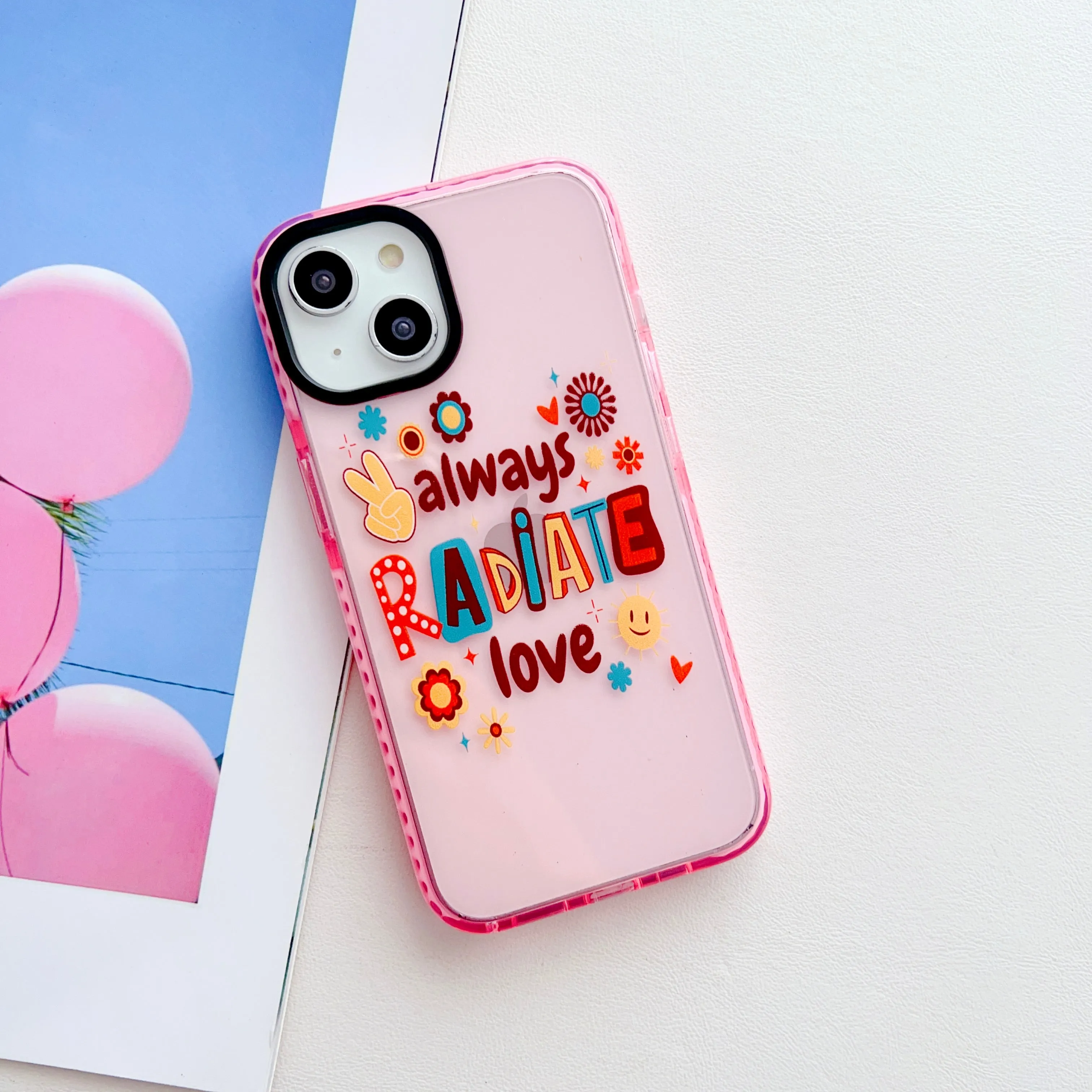 Always Radiate Love Designer Impact Proof Silicon Phone Case for iPhone
