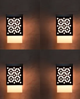 Ambient Wooden Pendant Hanging Ceiling Lamp | Set of 4 | 4 x 4 x 7 inches