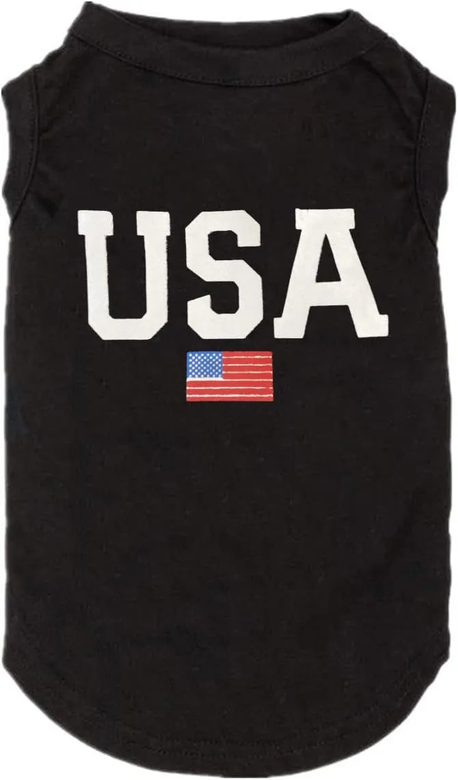 American Flag Popsicle 4th of July Funny Graphic Puppy Clothes Memorial Day, Independence Day, Holiday Dog Clothes for Small Dogs Boy Girl, Pet Cat Outfit (X-Small, Heart-Flag)