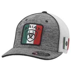 Ariat Men's Mexican Flag Patch Heather Grey Ball Cap A300015106