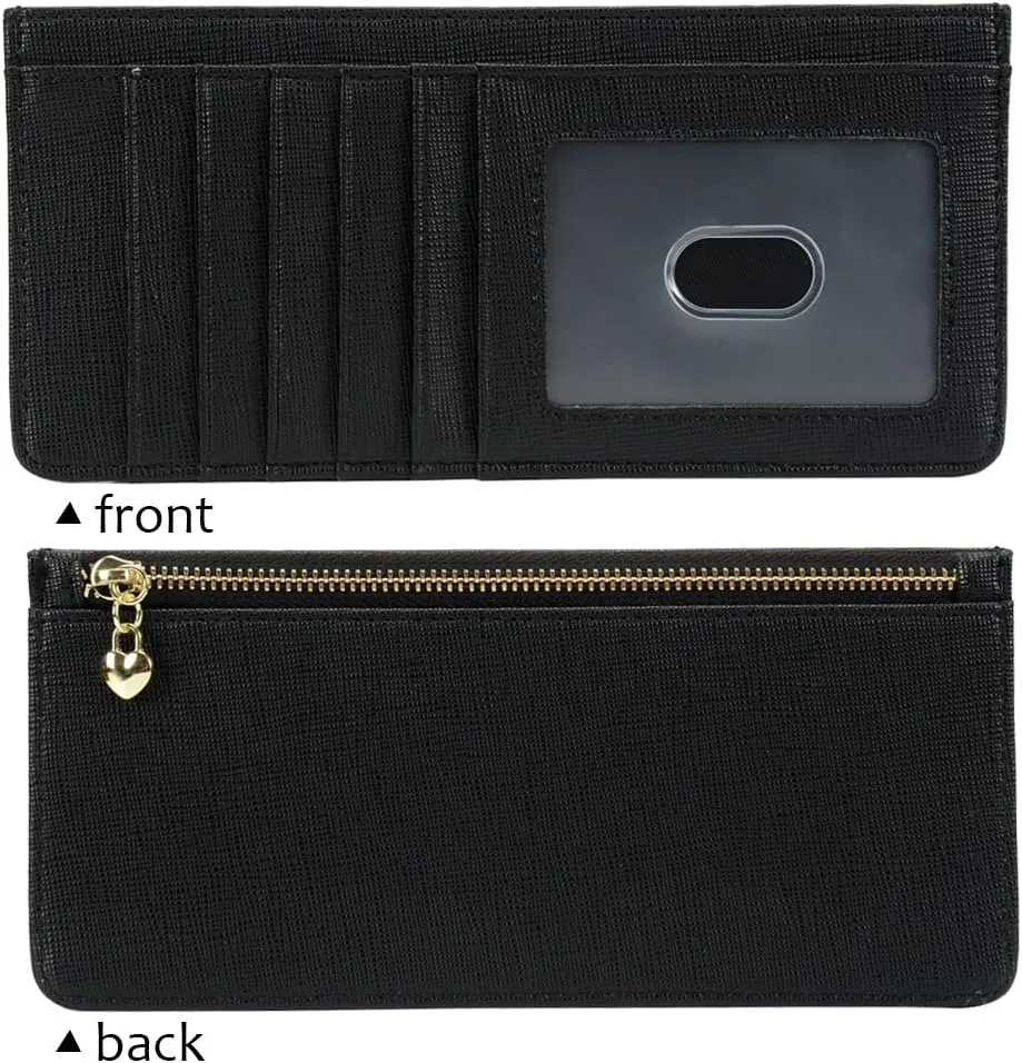 ARRIZO Women's Credit Card Wallet Slim Long Card Wallet Holder with Zipper Pocket for Cash, Coin, Receipt, ID Card