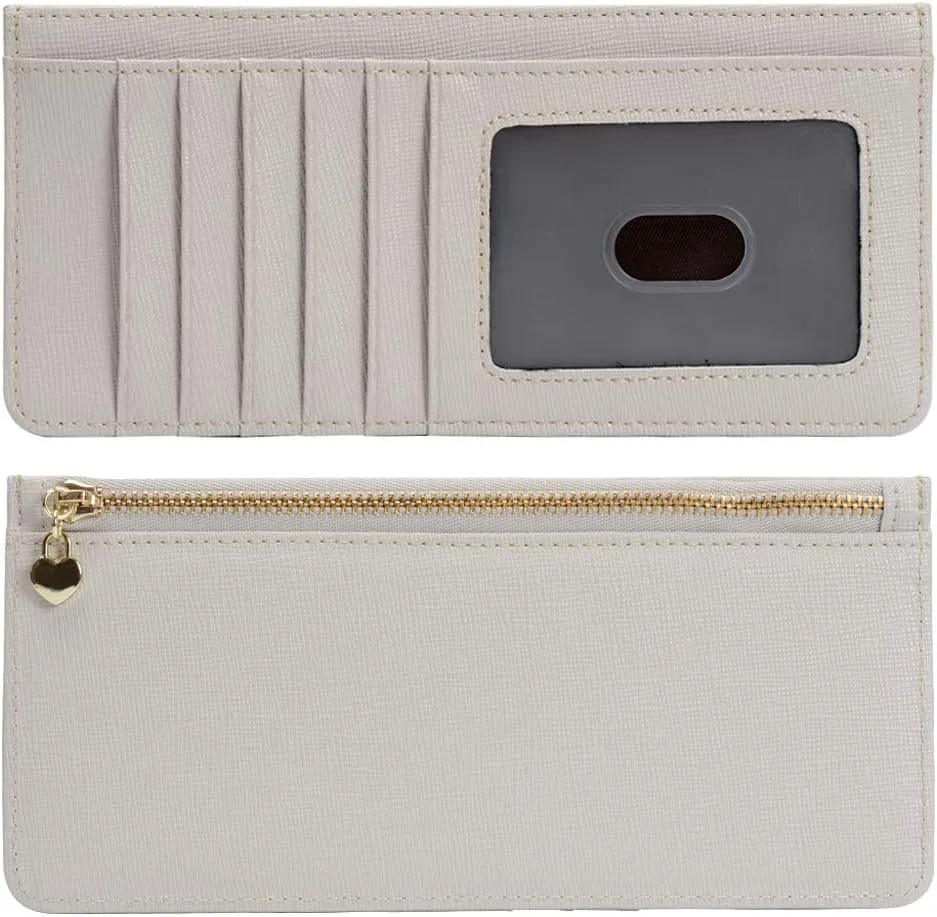 ARRIZO Women's Credit Card Wallet Slim Long Card Wallet Holder with Zipper Pocket for Cash, Coin, Receipt, ID Card