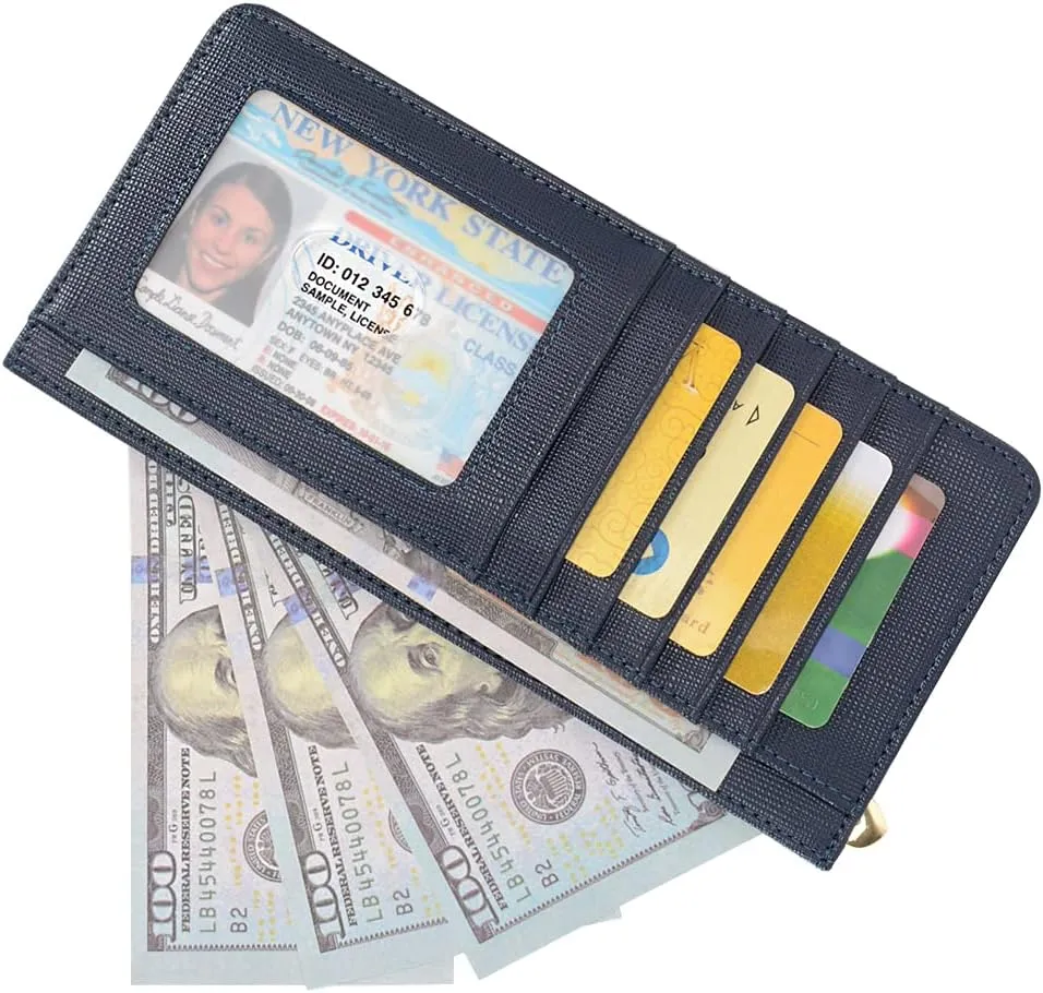 ARRIZO Women's Credit Card Wallet Slim Long Card Wallet Holder with Zipper Pocket for Cash, Coin, Receipt, ID Card