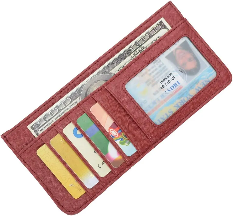 ARRIZO Women's Credit Card Wallet Slim Long Card Wallet Holder with Zipper Pocket for Cash, Coin, Receipt, ID Card