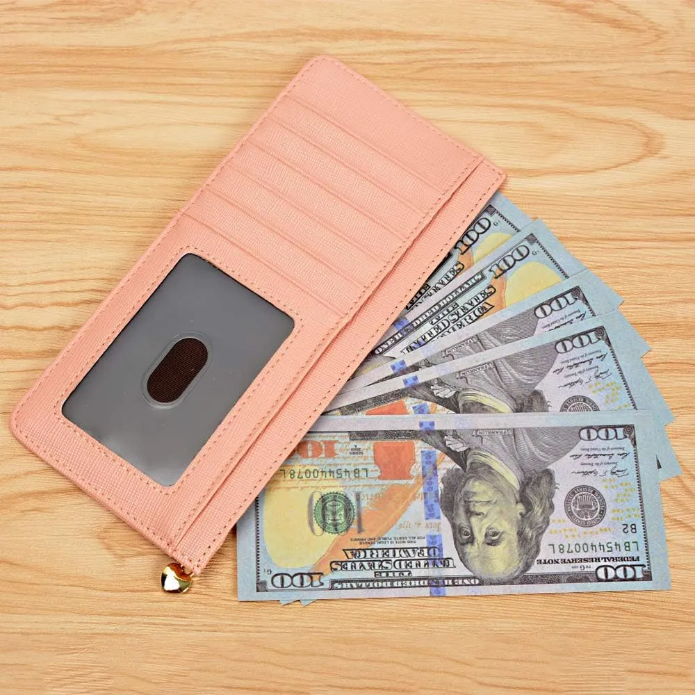 ARRIZO Women's Credit Card Wallet Slim Long Card Wallet Holder with Zipper Pocket for Cash, Coin, Receipt, ID Card