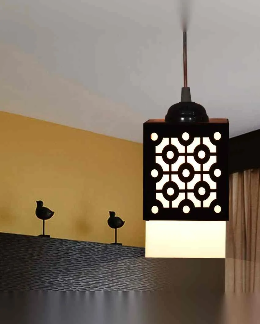 Artesanía 3 Shades Wooden Pendant Hanging Ceiling Lamp | 5 x 6 x 32 inches