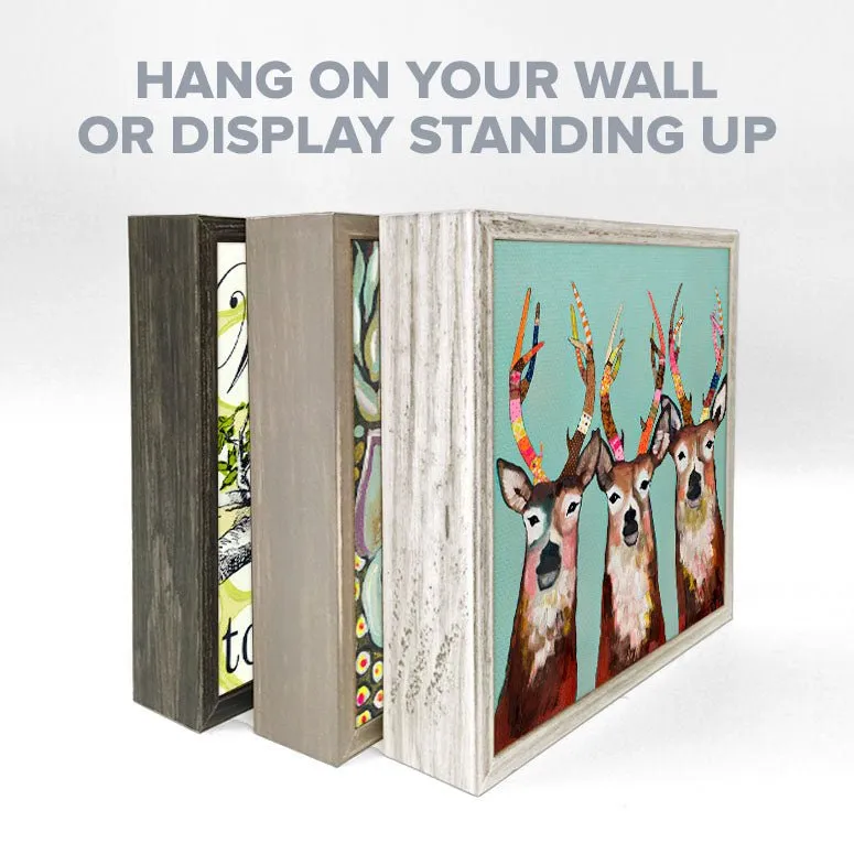 Baby Fawn Standing Mini Framed Canvas