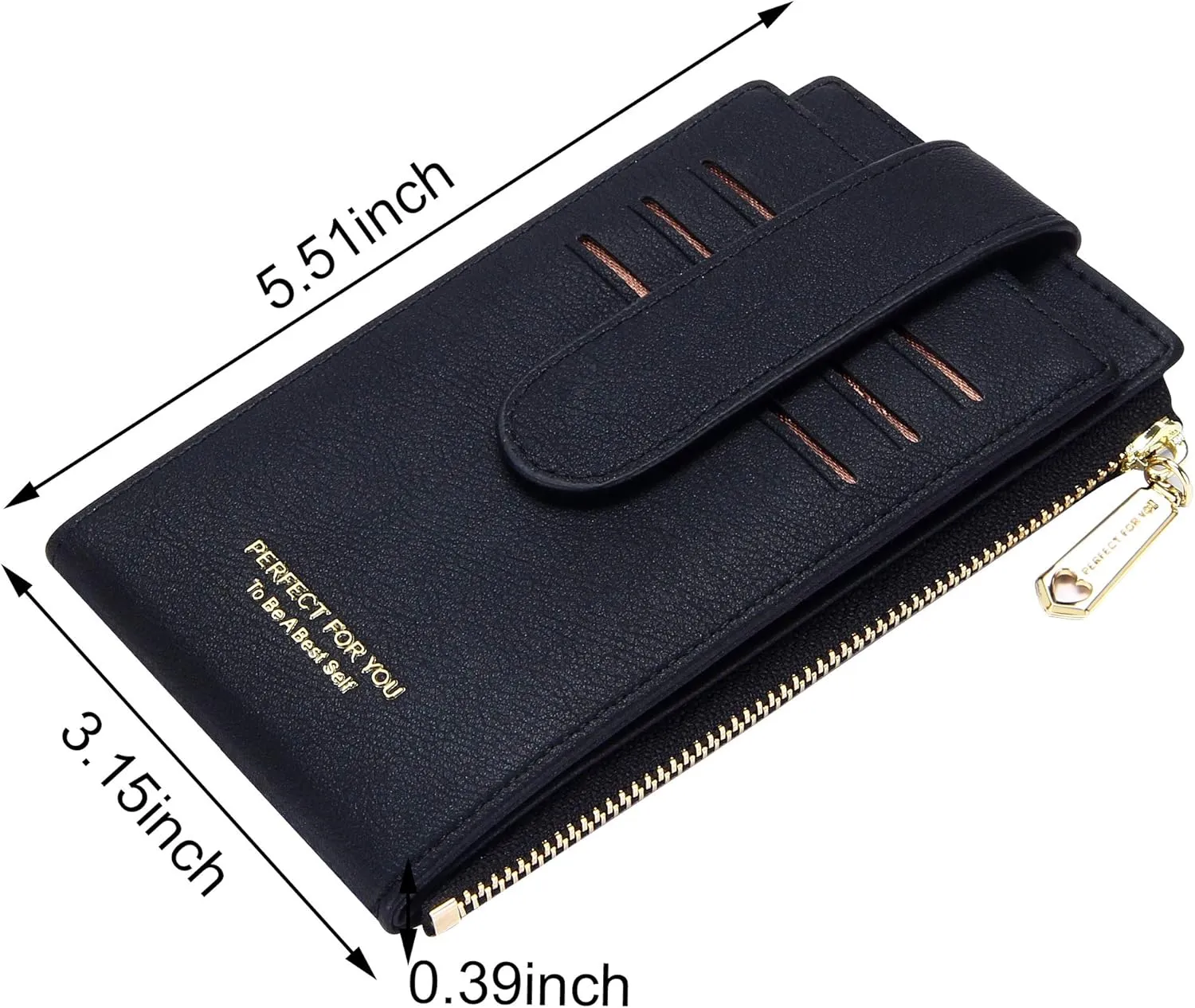 Badiya Card Holder Wallet for Women RFlD Slim Wallets Bifold Multi Card Case Coin Purse